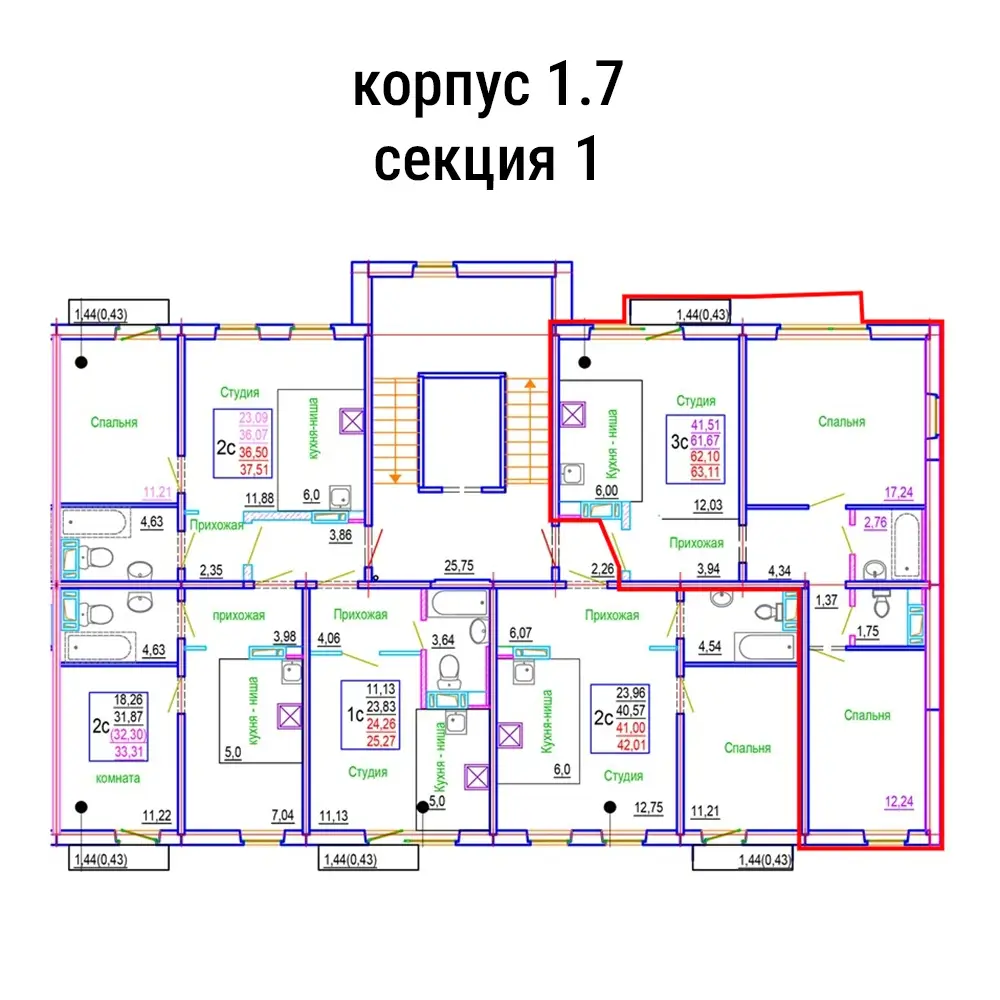 Корпус 1.7 секция 1